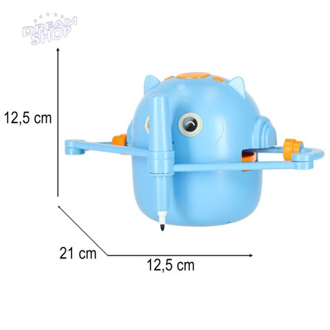 Robot edukacyjny interaktywny nauka rysowania pisania zestaw fiszki mazaki niebieski Robot edukacyjny interaktywny nauka rysowania pisania zestaw fiszki mazaki niebieski