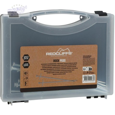 ŚLEDZIE DO NAMIOTU 23CM KPL. 20SZT METAL W WALIZCE REDCLIFFS ŚLEDZIE DO NAMIOTU 23CM KPL. 20SZT METAL W WALIZCE REDCLIFFS