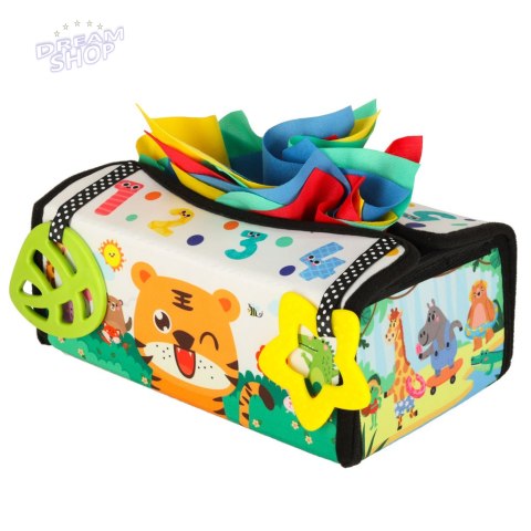 Sorter pudełko z chusteczkami sensoryczne montessori mata 2w1 Sorter pudełko z chusteczkami sensoryczne montessori mata 2w1