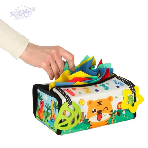 Sorter pudełko z chusteczkami sensoryczne montessori mata 2w1 Sorter pudełko z chusteczkami sensoryczne montessori mata 2w1
