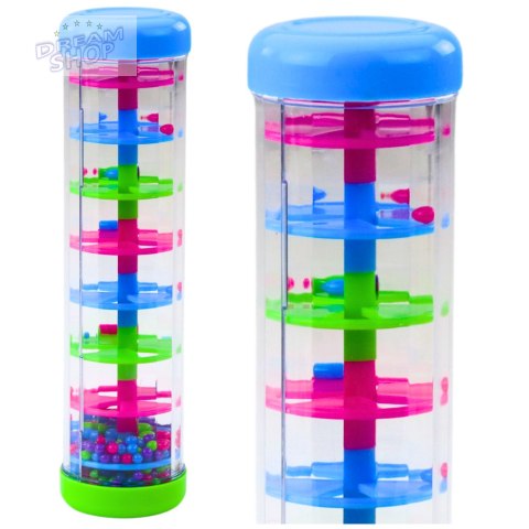 Tuba Sensoryczna Deszczownica Grzechotka Kolorowe Kulki 20cm