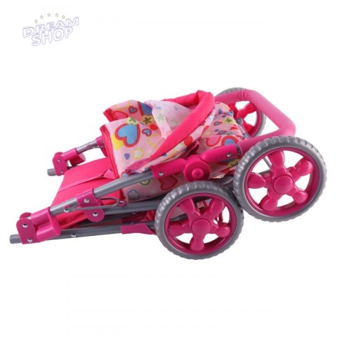WOOPIE ROYAL Spacerówka Wózek dla Lalek Serca Kolorowe WOOPIE ROYAL Spacerówka Wózek dla Lalek Serca Kolorowe