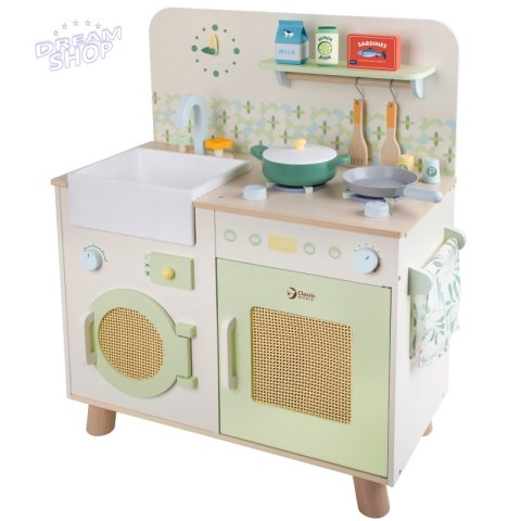 CLASSIC WORLD Drewniana Kuchnia XXL Wielofunkcyjna z Pralką i Akcesoriami CLASSIC WORLD Drewniana Kuchnia XXL Wielofunkcyjna z Pralką i Akcesoriami