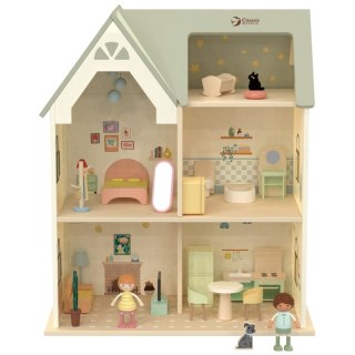 CLASSIC WORLD Drewniany Domek dla Lalek z mebelkami