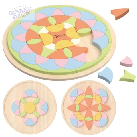 CLASSIC WORLD Pastelowa Mandala Układanka Montessori Mozaika Kwiaty CLASSIC WORLD Pastelowa Mandala Układanka Montessori Mozaika Kwiaty