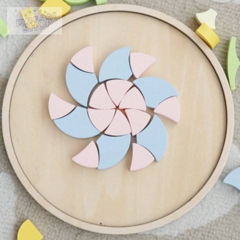 CLASSIC WORLD Pastelowa Mandala Układanka Montessori Mozaika Kwiaty CLASSIC WORLD Pastelowa Mandala Układanka Montessori Mozaika Kwiaty