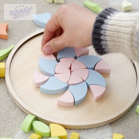 CLASSIC WORLD Pastelowa Mandala Układanka Montessori Mozaika Kwiaty CLASSIC WORLD Pastelowa Mandala Układanka Montessori Mozaika Kwiaty