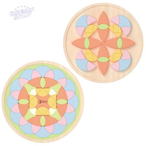 CLASSIC WORLD Pastelowa Mandala Układanka Montessori Mozaika Kwiaty CLASSIC WORLD Pastelowa Mandala Układanka Montessori Mozaika Kwiaty