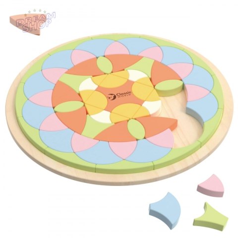 CLASSIC WORLD Pastelowa Mandala Układanka Montessori Mozaika Kwiaty CLASSIC WORLD Pastelowa Mandala Układanka Montessori Mozaika Kwiaty