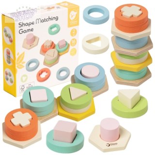 CLASSIC WORLD Sorter Montessori Kształtów i Kolorów Układanka Wieża