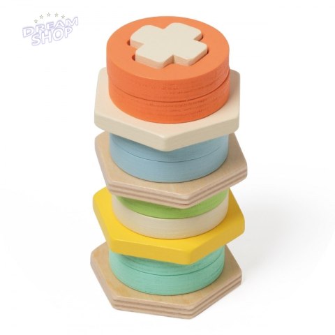 CLASSIC WORLD Sorter Montessori Kształtów i Kolorów Układanka Wieża CLASSIC WORLD Sorter Montessori Kształtów i Kolorów Układanka Wieża