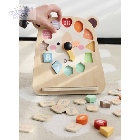 CLASSIC WORLD Zegar Miś Montessori Edukacyjny 3w1 Nauka Czasu Liczenia i Daty CLASSIC WORLD Zegar Miś Montessori Edukacyjny 3w1 Nauka Czasu Liczenia i Daty