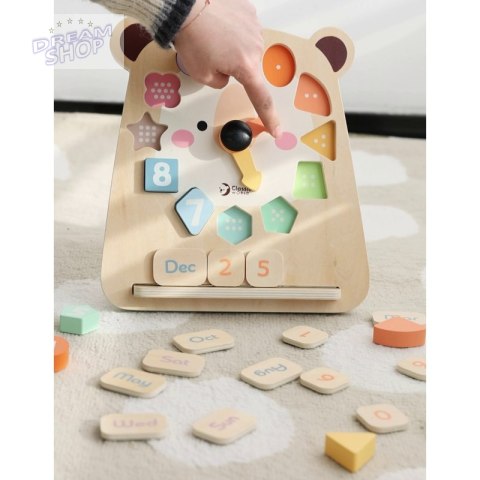 CLASSIC WORLD Zegar Miś Montessori Edukacyjny 3w1 Nauka Czasu Liczenia i Daty CLASSIC WORLD Zegar Miś Montessori Edukacyjny 3w1 Nauka Czasu Liczenia i Daty