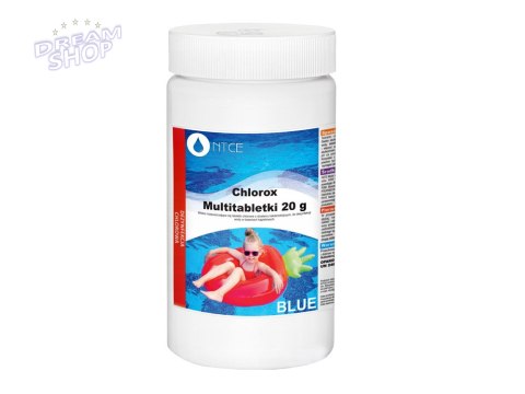 Chlorox Multitabletki Chlorox 20g Chemia do basenu 1KG BLUE