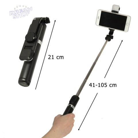 Kijek uchwyt do selfie ze statywem tripod czarny