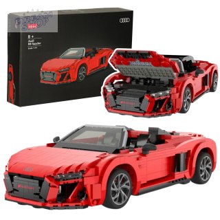 Klocki Konstrukcyjne AutoRC 1:14 Audi R8 Spyder 1440 Elementów Rastar 93800