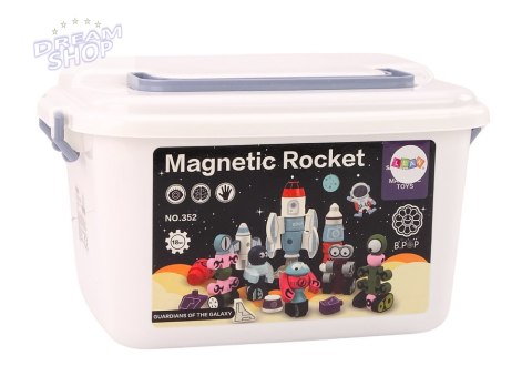Klocki Magnetyczne Kosmos Rakieta Zestaw 56 ele. Magnetic Rocket Mix Klocki Magnetyczne Kosmos Rakieta Zestaw 56 ele. Magnetic Rocket Mix