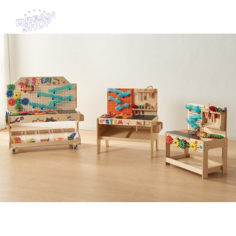 MASTERKIDZ Drewniany Warsztat XXL Montessori STEM z Narzędziami + Akcesoria MASTERKIDZ Drewniany Warsztat XXL Montessori STEM z Narzędziami + Akcesoria