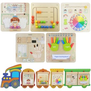 MASTERKIDZ System Do Montażu 5 Tablic Edukacyjnych Masterkidz Flex + Zestaw 5 Tablic Edukacyjnych