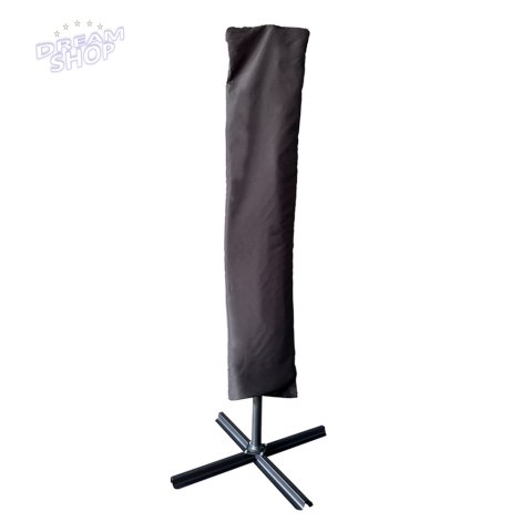 Parasol ogrodowy duży składany z wysięgnikiem 290cm czarny Parasol ogrodowy duży składany z wysięgnikiem 290cm czarny