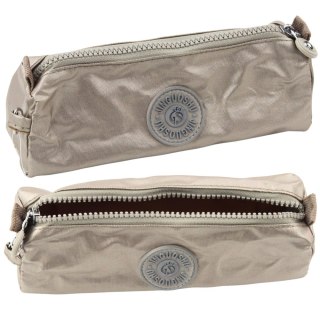 Piórnik Szkolny Organizer Jednokomorowy Srebrny 21,5cm