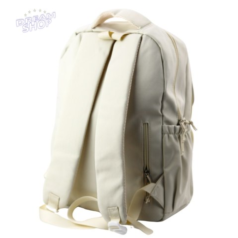 Plecak Miejski Szkolny Kapibara Brelok Przypinki Beżowy Kremowy 25L 42cm Plecak Miejski Szkolny Kapibara Brelok Przypinki Beżowy Kremowy 25L 42cm