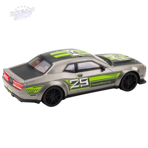 Samochód Sportowy Wyścigowy Napęd Na Tył Srebrno Zielony