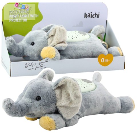 Słonik Pluszowy Usypiająca Przytulanka Projektor Dźwięki Szum