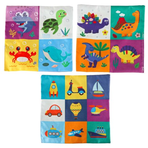 Sorter pudełko z chusteczkami sensoryczne montessori pluszowe cyfry litery