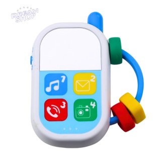 Zestaw Zabawek Muzycznych Dla Malucha Telefon Tamburyn Klawisze Dźwięki 3w1