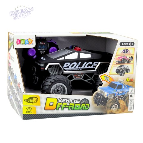 Auto Terenowe Policyjne Off-Road RC Zdalnie Sterowane Czarne 1:16 Auto Terenowe Policyjne Off-Road RC Zdalnie Sterowane Czarne 1:16