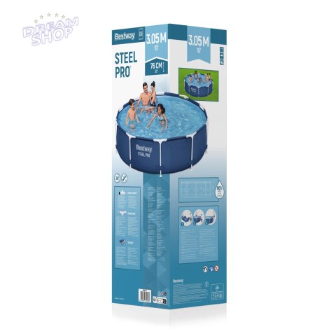 Basen Ogrodowy Stelażowy 305 x 76 cm Bestway 56677 Basen Ogrodowy Stelażowy 305 x 76 cm Bestway 56677