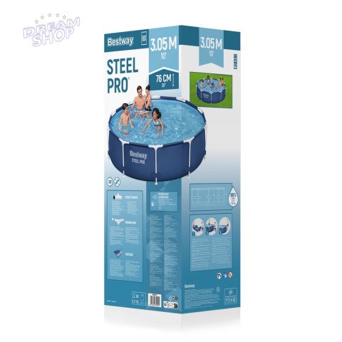 Basen Ogrodowy Stelażowy 305 cm x 76 cm Bestway 56679 Basen Ogrodowy Stelażowy 305 cm x 76 cm Bestway 56679