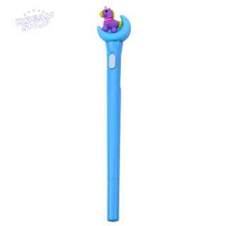 Długopis Świecący Jednorożec Na Księżycu Niebieski Tusz 0.7mm Mix