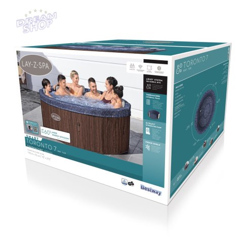 Dmuchane Spa Z Hydromasażem 7-osobowe Bestway 6001W