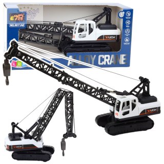 Dźwig Gąsienicowy Budowlany Obrót 360° Ruchomy Hak Biały