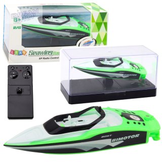 Łódź Motorówka Zdalnie Sterowana RC Biało-Zielona 15cm