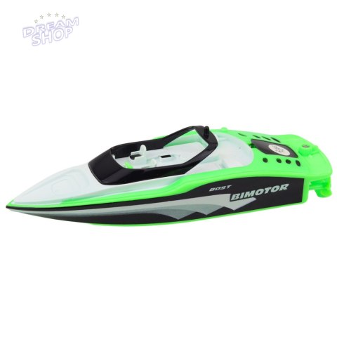 Łódź Motorówka Zdalnie Sterowana RC Biało-Zielona 15cm Łódź Motorówka Zdalnie Sterowana RC Biało-Zielona 15cm