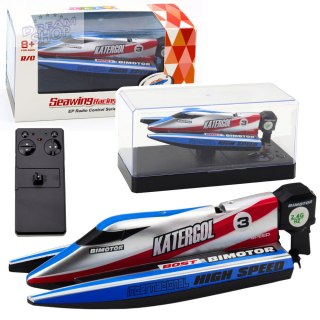 Łódź Motorówka Zdalnie Sterowana RC Niebiesko-Srebrna 14cm