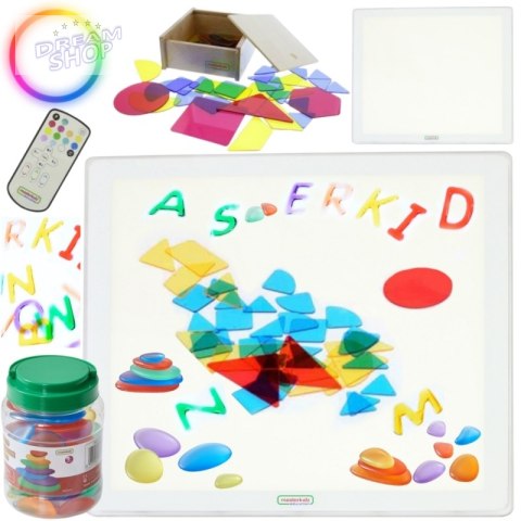 MASTERKIDZ Kwadratowy Panel Świetlny LED Kolorowy + Zestaw Akcesoriów MASTERKIDZ Kwadratowy Panel Świetlny LED Kolorowy + Zestaw Akcesoriów
