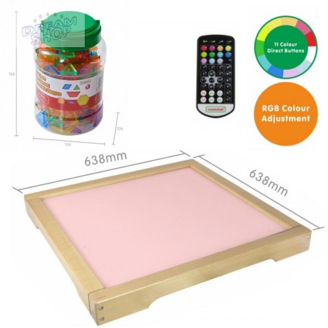 MASTERKIDZ Panel Świetlny LED Zmiana kolorów Pilotem + Klocki Montessori Mozaika 140 el. MASTERKIDZ Panel Świetlny LED Zmiana kolorów Pilotem + Klocki Montessori Mozaika 140 el.