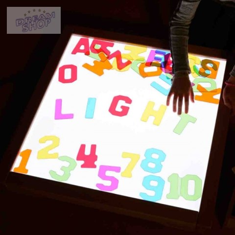 MASTERKIDZ Rama Sensoryczna - Panel LED + Przezroczysta Taca Do Malowania