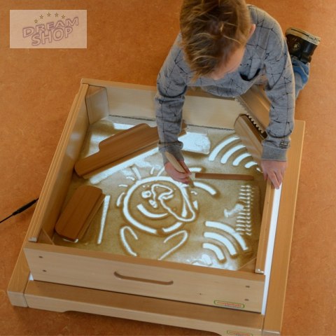 MASTERKIDZ Rama Sensoryczna - Panel LED + Zestaw Akcesoriów Do Zabawy w Piasku