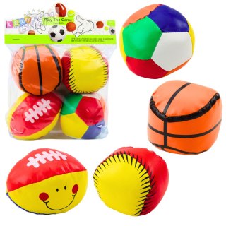 Miękkie Piłki Sportowe Koszykówka Rugby Piłka Nożna Baseball Zestaw 4ele.