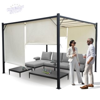 PERGOLA ogrodowa Para Sole ZONA 3x3x2m Wodoodporne zadaszenie ROLETY SP0836