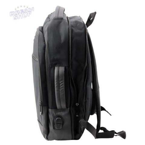 Plecak Biznesowy USB Kieszeń Na Laptopa Czarny 16L 45cm Plecak Biznesowy USB Kieszeń Na Laptopa Czarny 16L 45cm