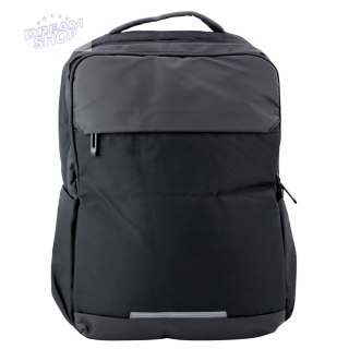 Plecak Miejski Biznesowy USB Kieszeń na Laptopa Czarny 16L 45cm