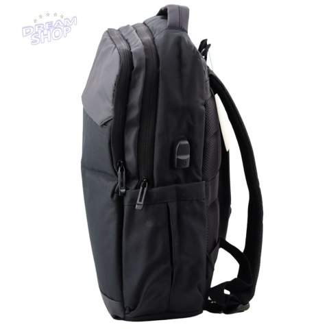 Plecak Miejski Biznesowy USB Kieszeń na Laptopa Czarny 16L 45cm Plecak Miejski Biznesowy USB Kieszeń na Laptopa Czarny 16L 45cm