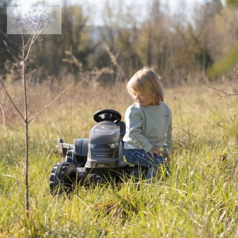 SMOBY Traktor XXL Szary na Pedały z Przyczepką