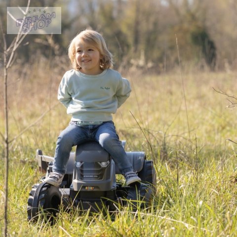 SMOBY Traktor XXL Szary na Pedały z Przyczepką